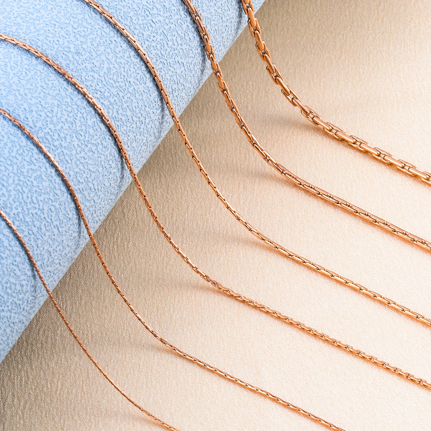 

0.6/0.8/1/1.2/1.8/2.3mm Stainless Steel Rose Gold Color Vertikal Tiny Chain Women Men's Necklace Party Gift Jewelry