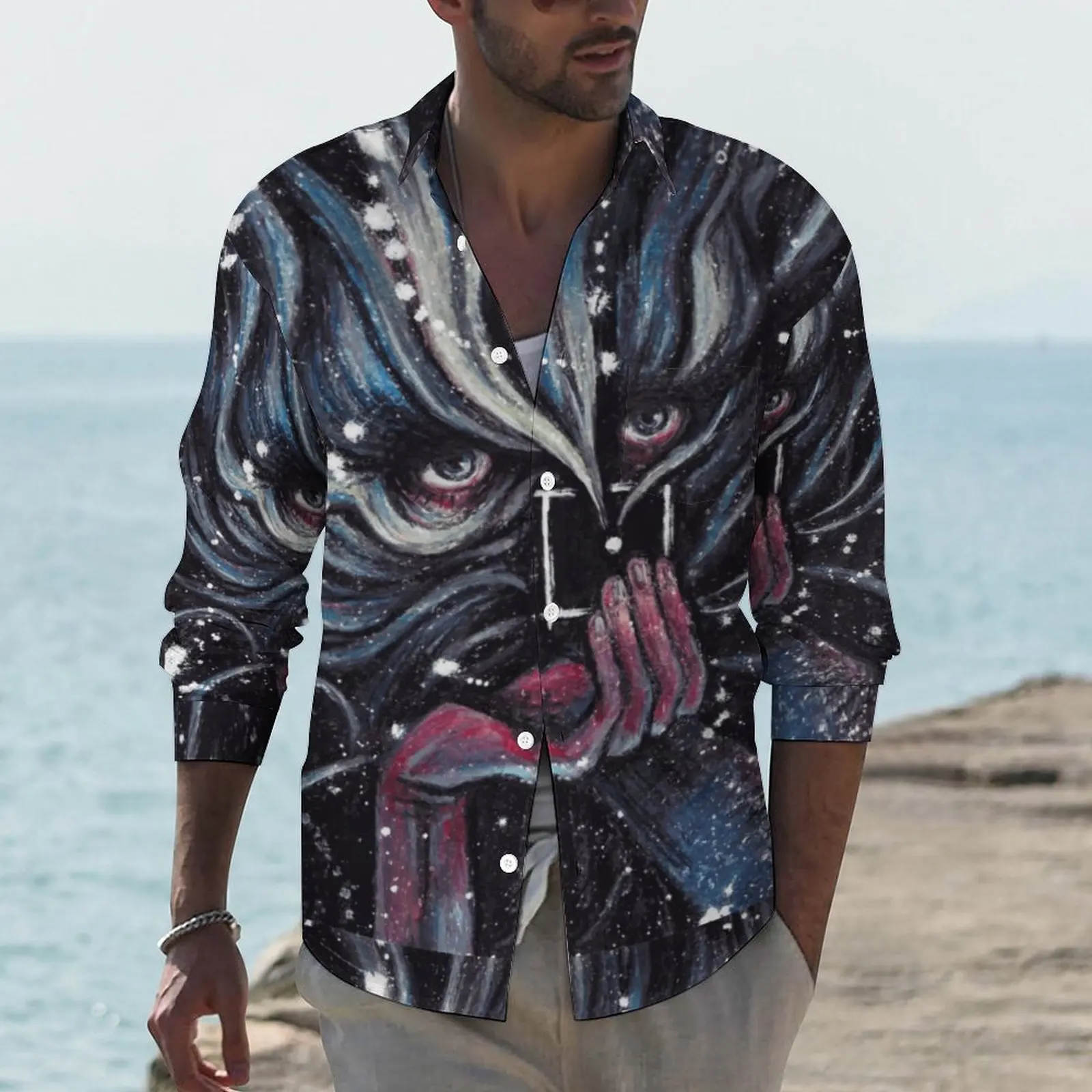 

Disco Elysium Game Harajuku Casual Shirt Male Attribute Skill Game Intellect Fanart Videogame Shirt Cool Blouses Long Sleeve Top