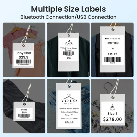 Портативный термопринтер этикеток MarkDomain M108 Bluetooth 20-50 мм