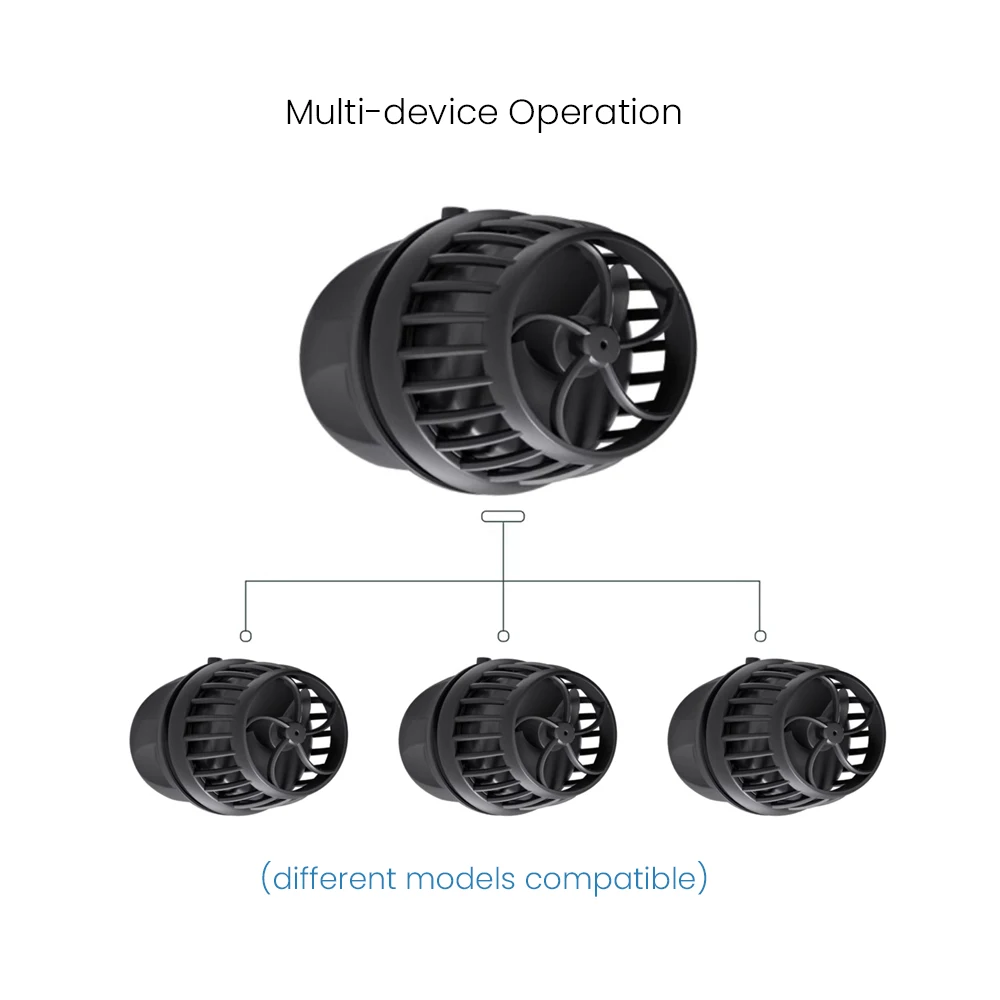 Фото Jecod jebao dmp-10/20/30/40 новый умный Bluetooth App Control беспроводной аквариумный волновой насос пресноводный соленой аквариум №4