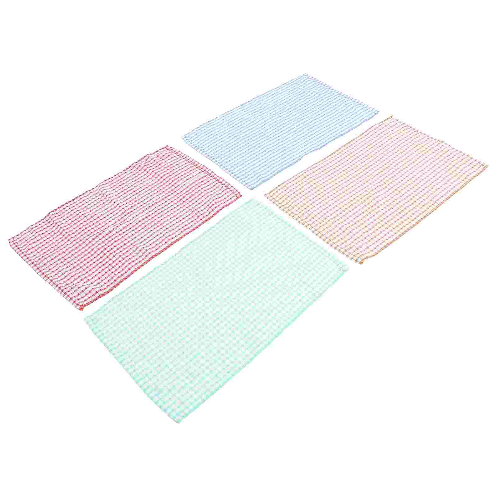 

4 Pcs Kitchen Clean Towels Super Absorbent Cleaning Rags Dish Soft Water Absorbing Cotton