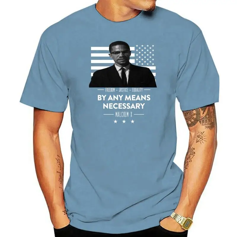 

Мужская футболка для маленьких взрослых Малкольма X-футболка для взрослых с коротким рукавом Повседневная футболка с принтом размер S-3Xl