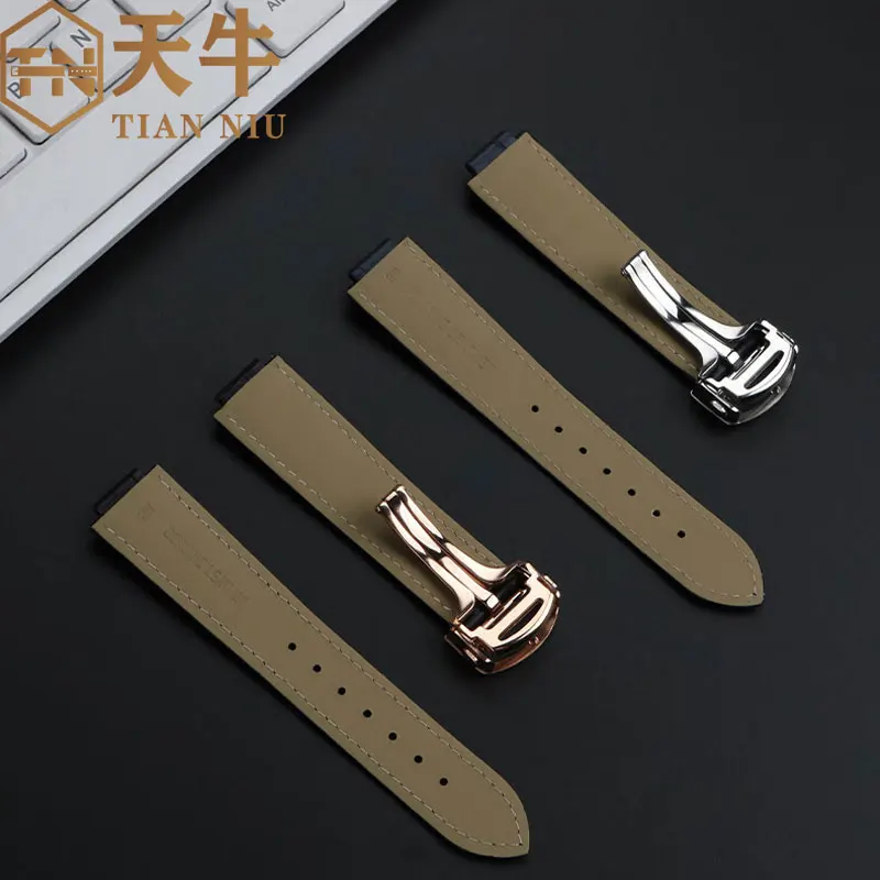 Ремешок для часов TANNEW из коровьей кожи голубой