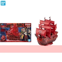 bandai original one piece grand ship collection anime figure commomoratlve color ver of film red action figure toys for children