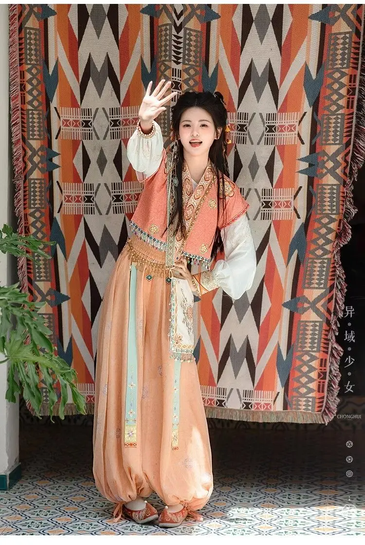 Китайские Панталоны Hanfu Element Tang модифицированные Женские панталоны в новом