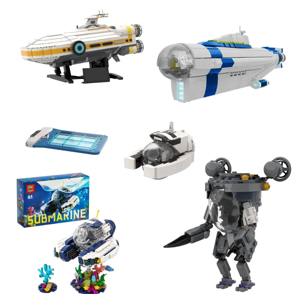 Gobricks MOC Subnauticaeds модель корабля Авроры строительные блоки циклоп подводная лодка