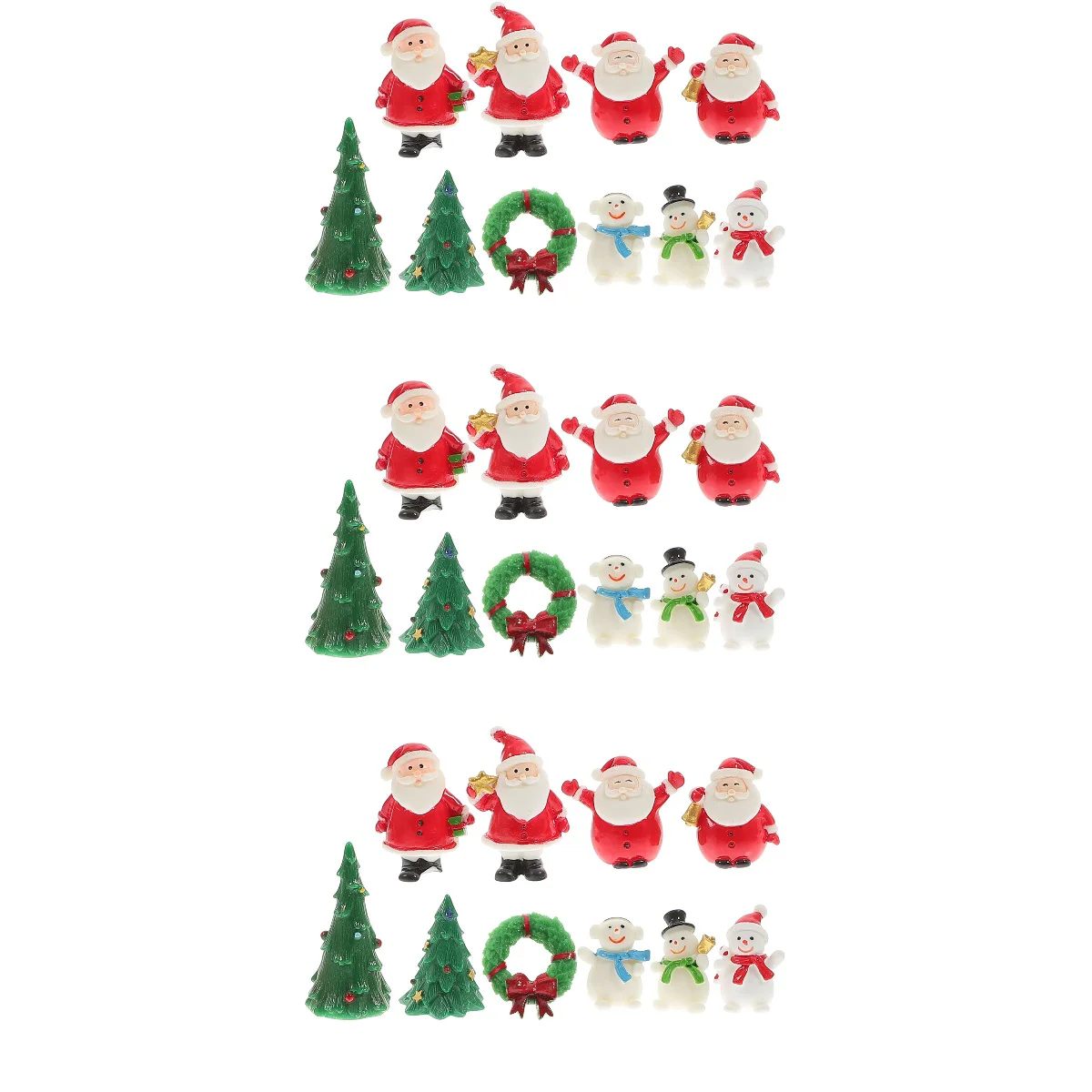 

30 Christmas Miniature Figurines Mini Resin Crafts Ornaments Landscape Decor