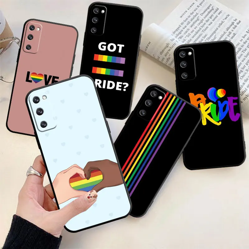 

Rainbow Pride Phone Case For Samsung Galaxy S23 S10 S10e S20 FE S9 S7 Edge S22 Ultra 5G S8 S21 Plus TPU Cover Coque