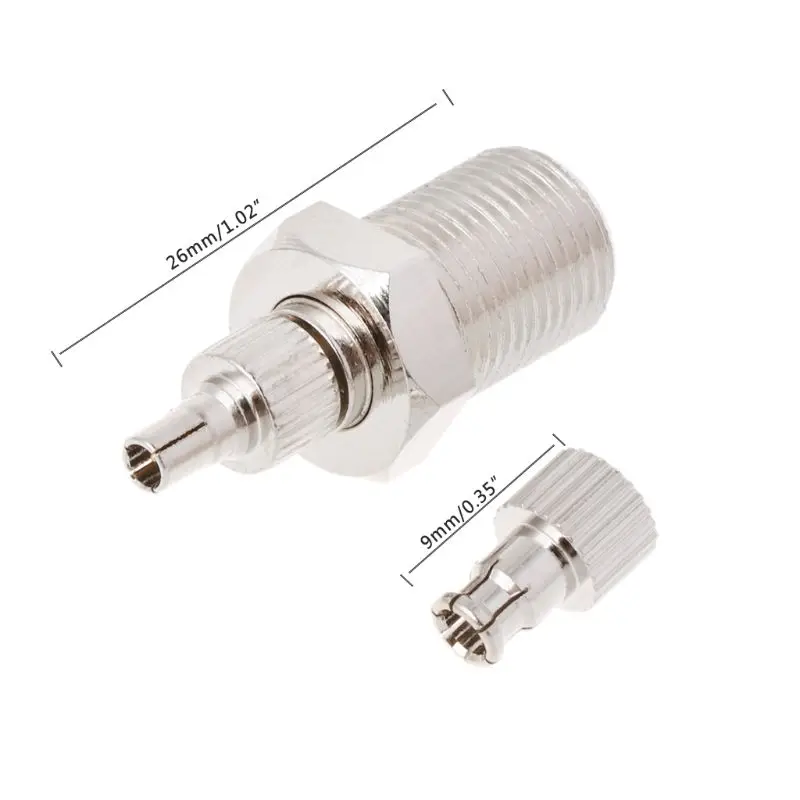 2pcs RF Coaxial Adapter SMA To TS9 Coax Jack Connector Female Male Plug Silver | Transmission & Cables