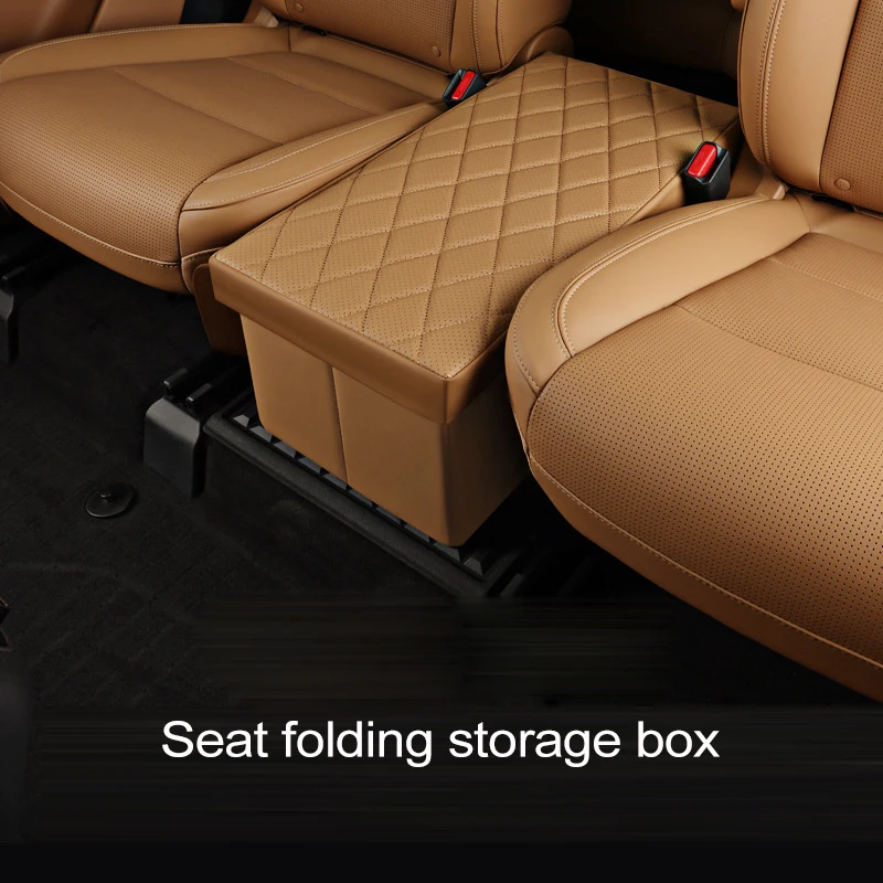 

F​oldable High-capacity Seat Middle Storage Box Fit For Most SUV MPV For HONGQI E-HS9 Buick GL8 Cadillac XT6 BMW X7 etc