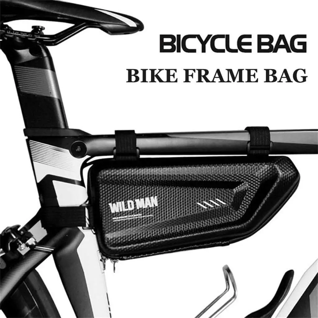 

WILD MAN Rainproof Hard Shell Triangle Bike Saddle Bag for Frame Under Seat for Road Mountain Cycling Bicycle Accessories