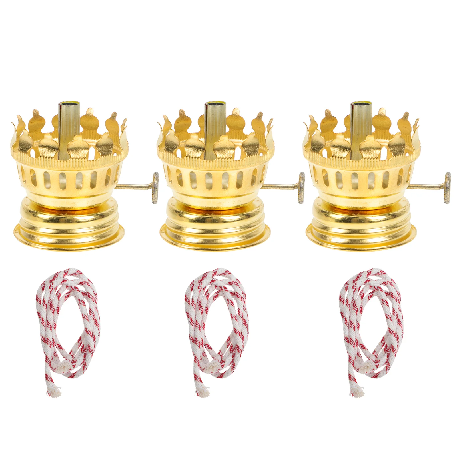 

3 Pcs Household Tools Oil Lamp Chimney Threading Parts Kerosene Flame Dimmer Accessories