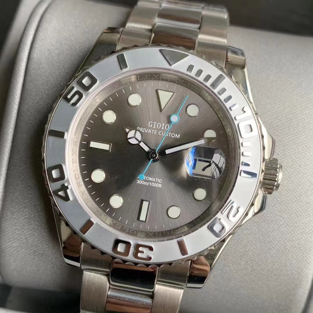 

Mens Automatic Watch Mechanical Black Blue Ceramic