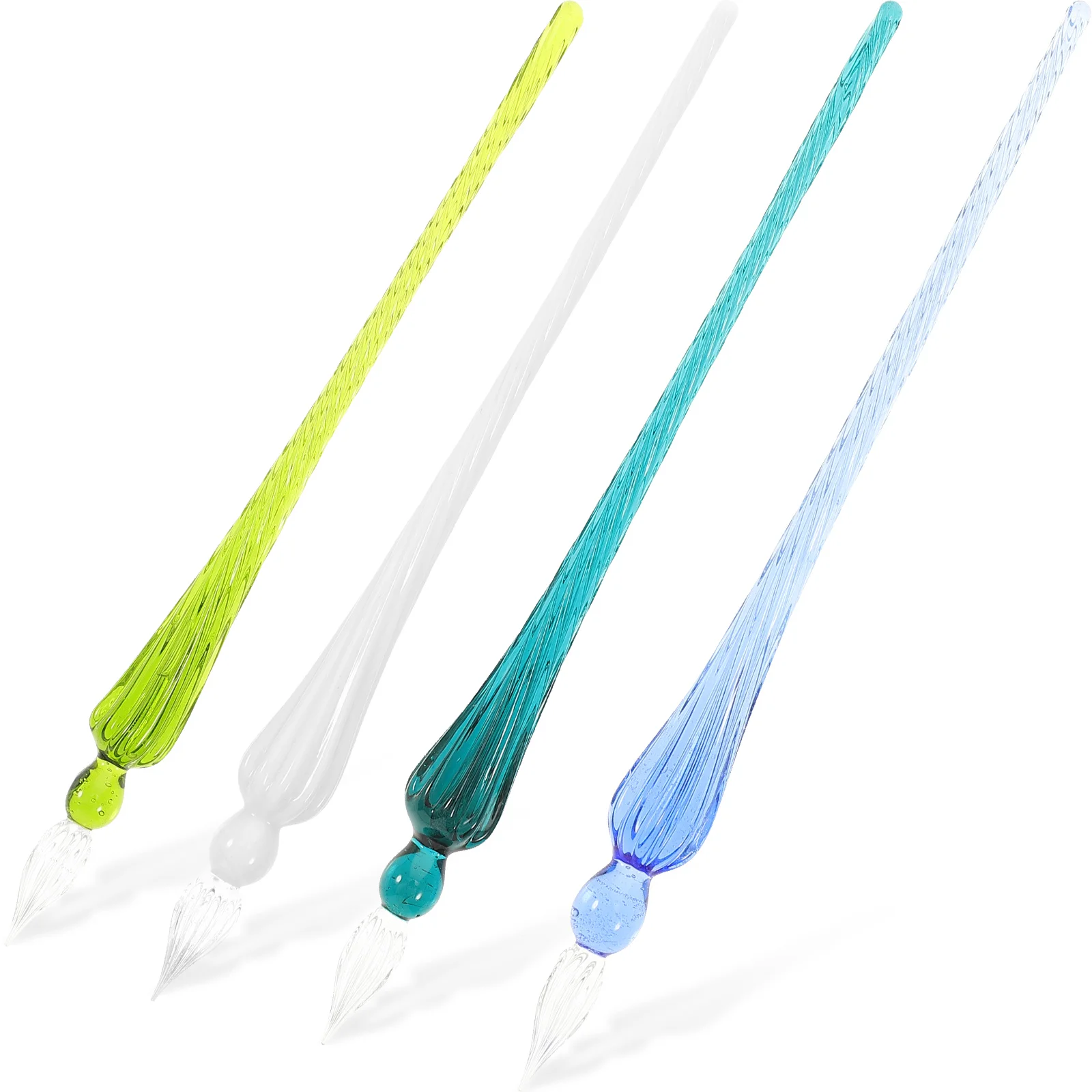 

4 шт. винтажный декор, подарочный набор, винтажная ручка из витражного стекла, ручка для письма, каллиграфическая ручка, Стеклянная Ручка