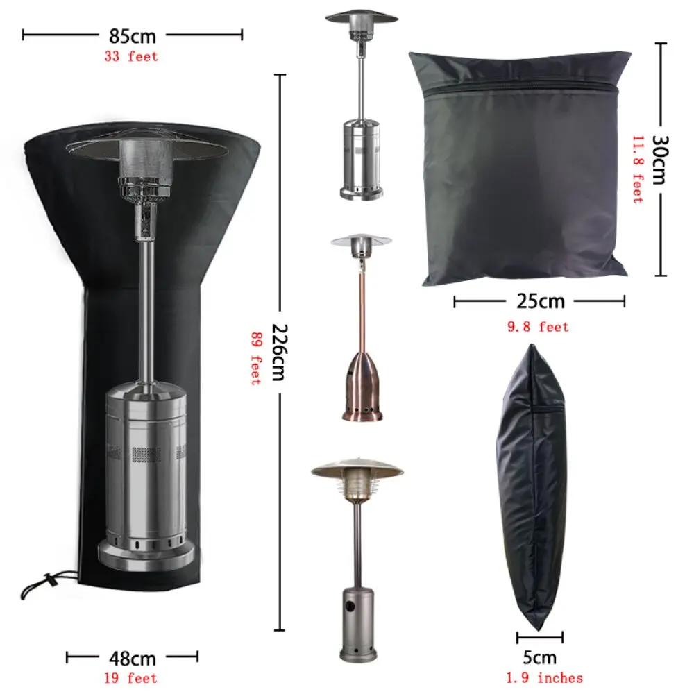 Patio Heater Cover Protection Waterproof Windproof Dustproof Pyramid Vertical Outside Universal Multi-Purpose | Дом и сад