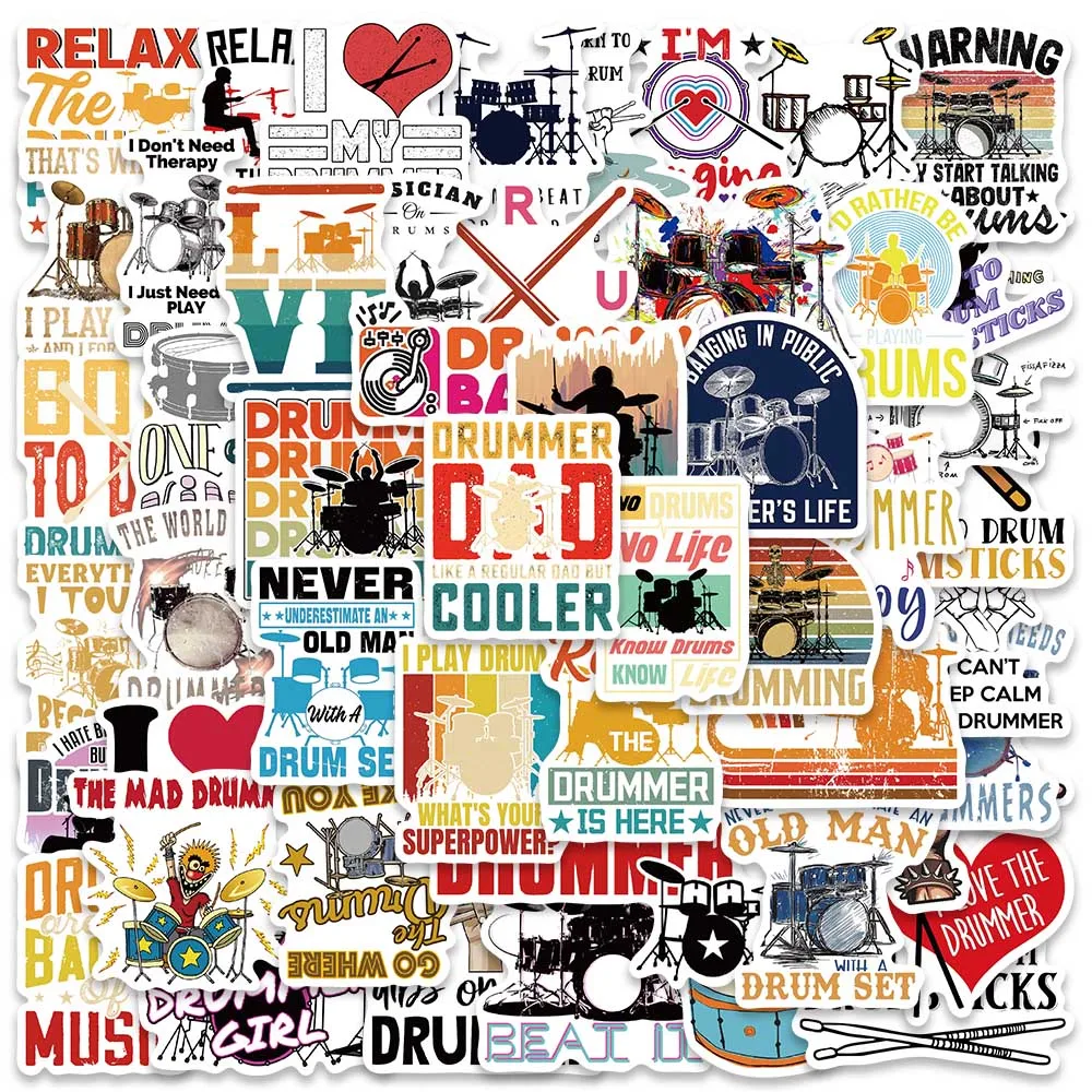 50 шт. водонепроницаемые наклейки для ноутбука гитары чемодана