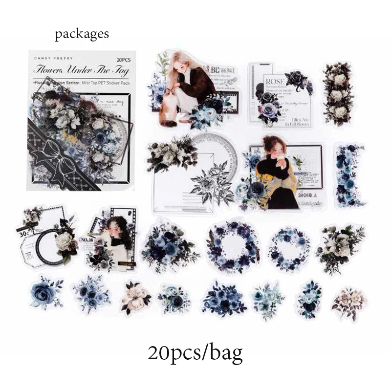 

Набор наклеек Mr.Paper цветочные 6 стилей