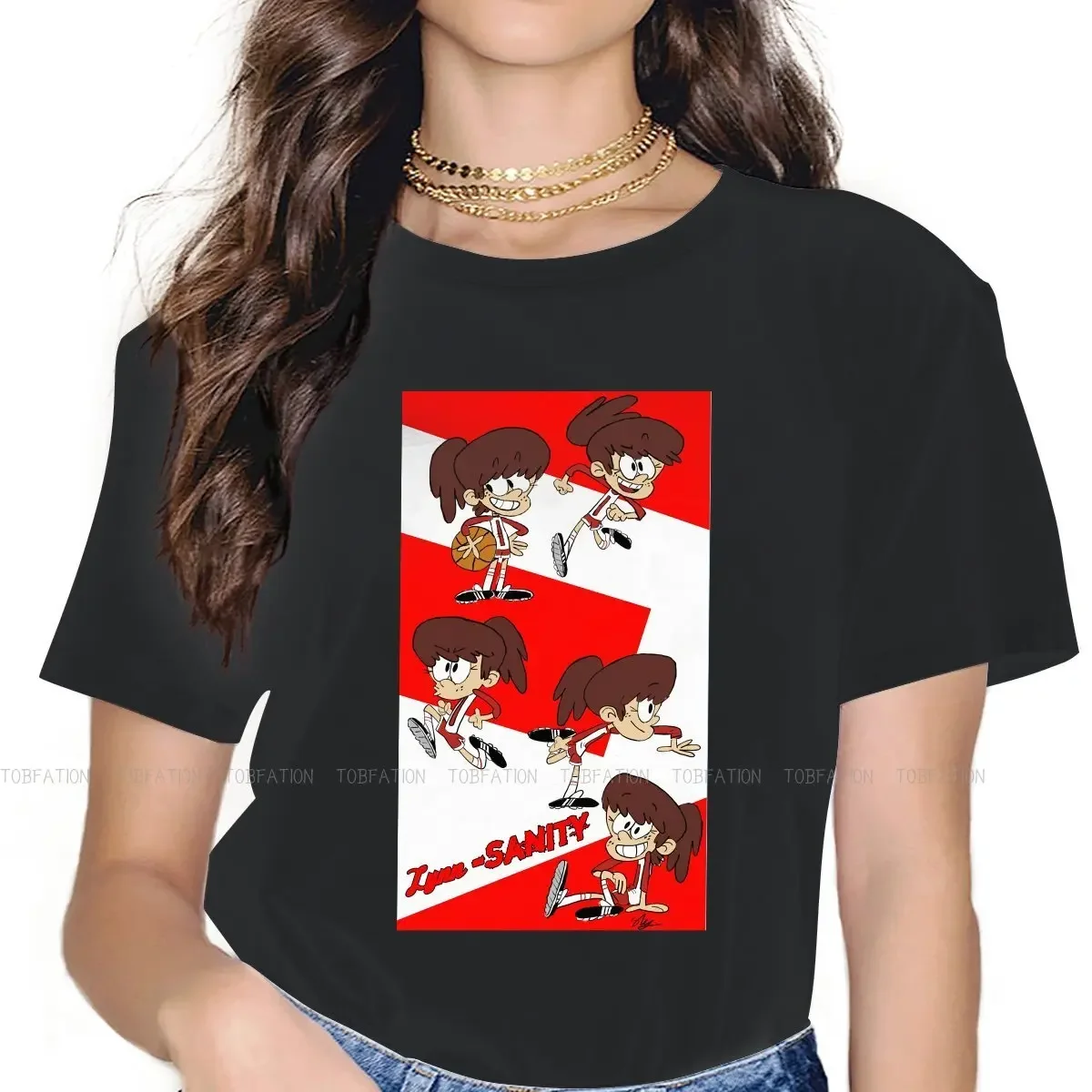 Женская футболка с изображением громкого дома женские топы Lynn Sanity кавайные