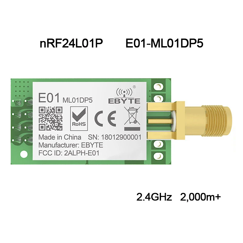 SPI nRF24L01 PA LNA 2,4 ГГц радиочастотный модуль E01-ML01DP5 2,5 км 20 дБм IoT Rf беспроводной передатчик приемник щит для Arduino nRF24L01P