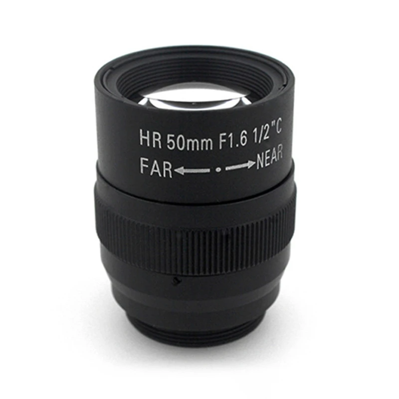 

Ручной объектив Iris 50 мм, промышленный объектив 1/2 C Mount CCTV Lens Camera Accessories