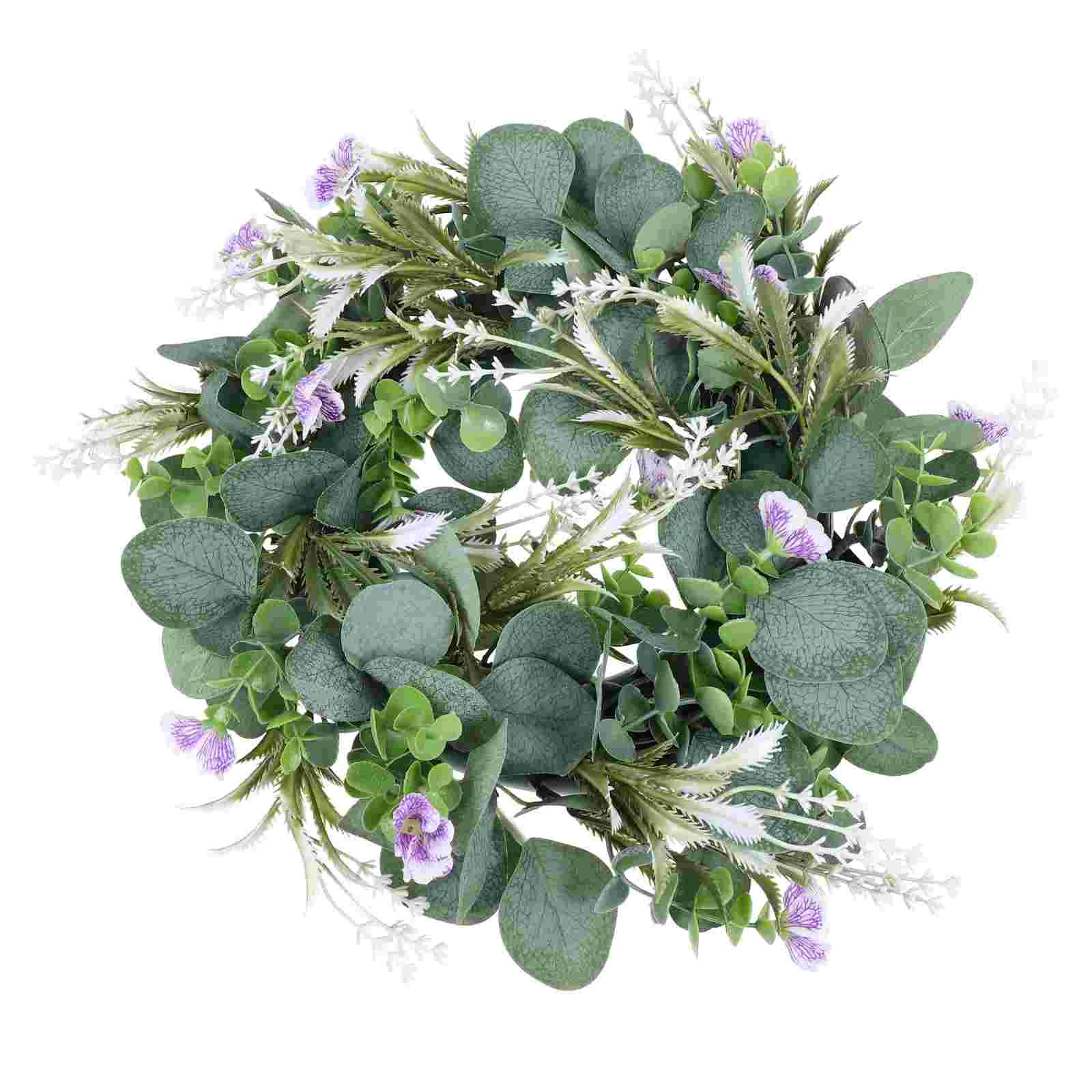 

Wreath Door Front Decor Porch Summer Wreaths Hanging Faux Eucalyptus Green Leaf Farmhouse Ornament