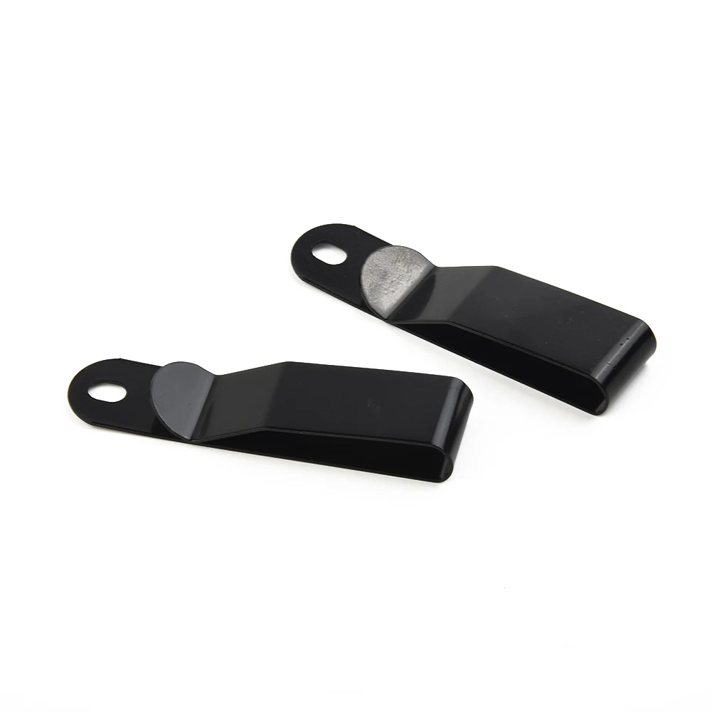

2PCS Small Sheath Holster Quick Clips Tactical Cutter Manganese Steel Belt Clip Buckle DIY Carrying Clip Hunting Accessories