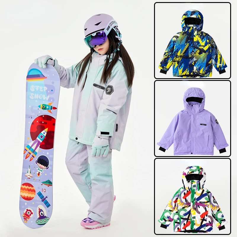Children's Ski Suit Warm Waterproof Parent-child Outdoor Skiing Snowboarding Winter Boys Girls Ski Kids Set Ski Jackets and Pant