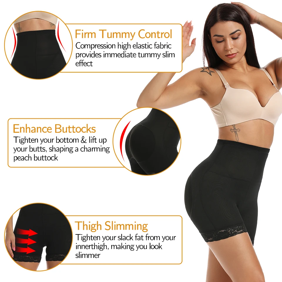 Женское корректирующее белье для подтяжки ягодиц нижнее с подкладкой шорты