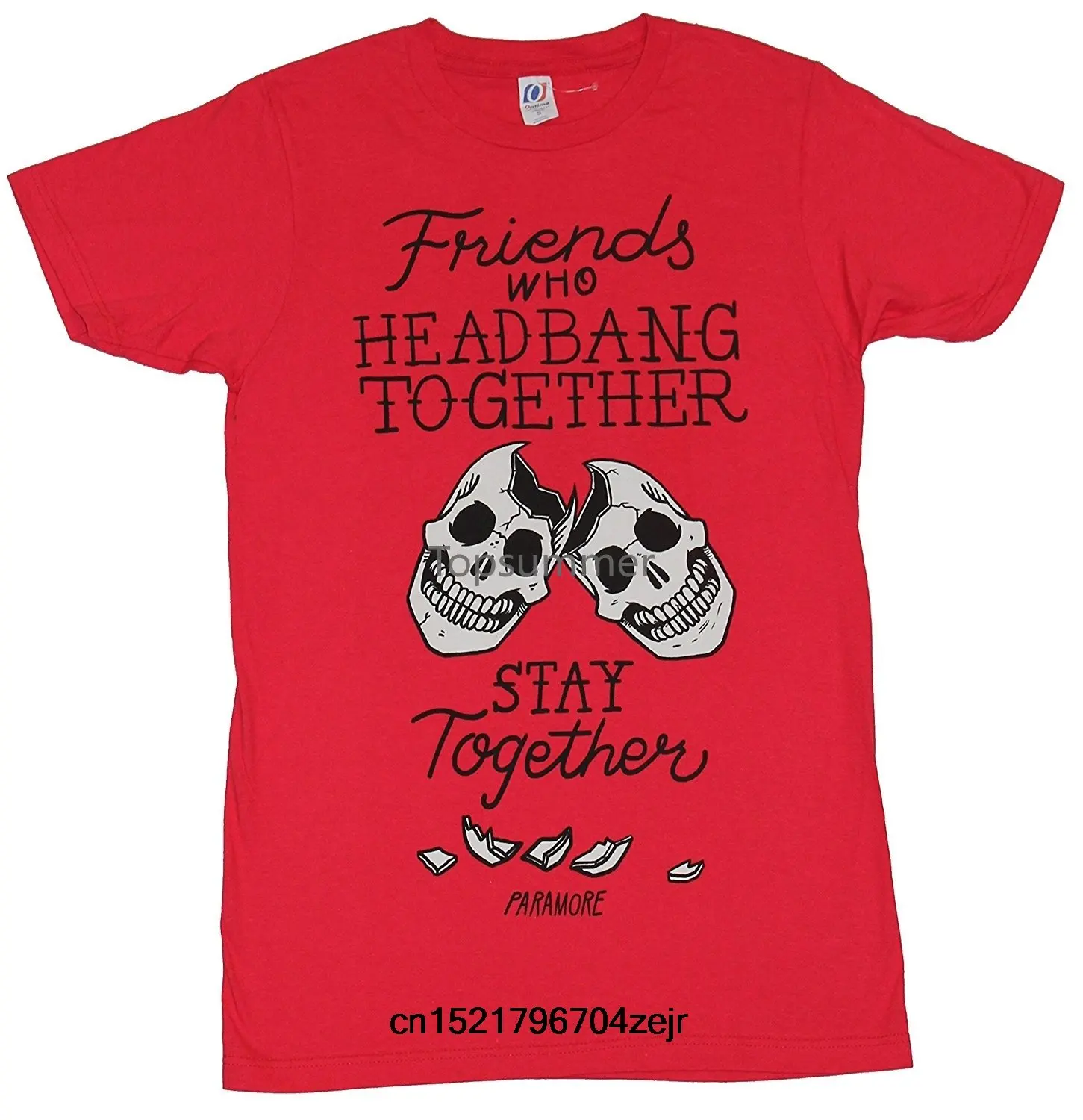 

Men T Shirt Paramore Friends Who Headbang Together Stay Together Punk T-Shirt Novelty Tshirt Women