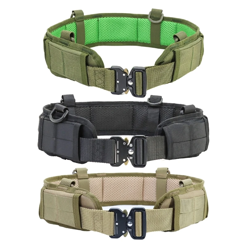 

Tacticals Belt Practical Battle Belt Quick Release Molles Waist Belts Heavy Duty Tacticals Battle Belt for Hunting