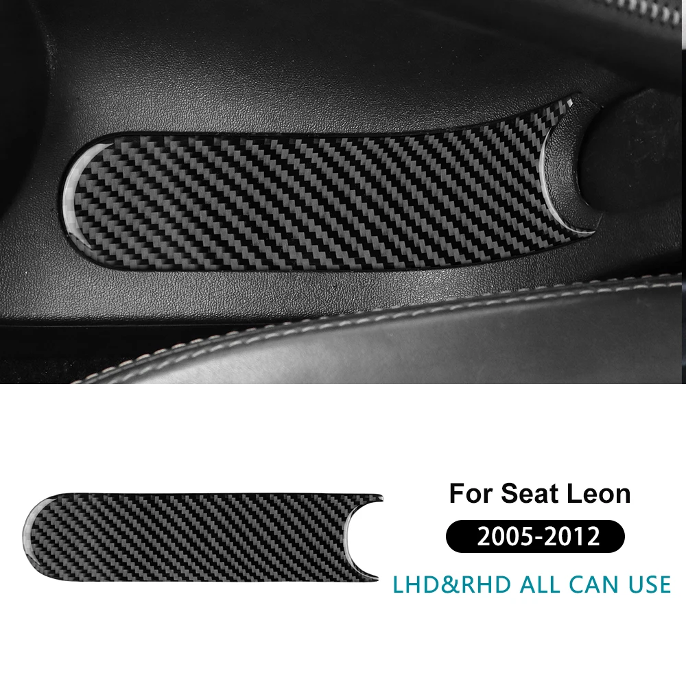 

Настоящая мягкая наклейка из углеродного волокна для Seat Leon MK2 2005 2006 2007 2008 2009 2010 2011 2012, аксессуары для отделки панели ручного тормоза автомобиля