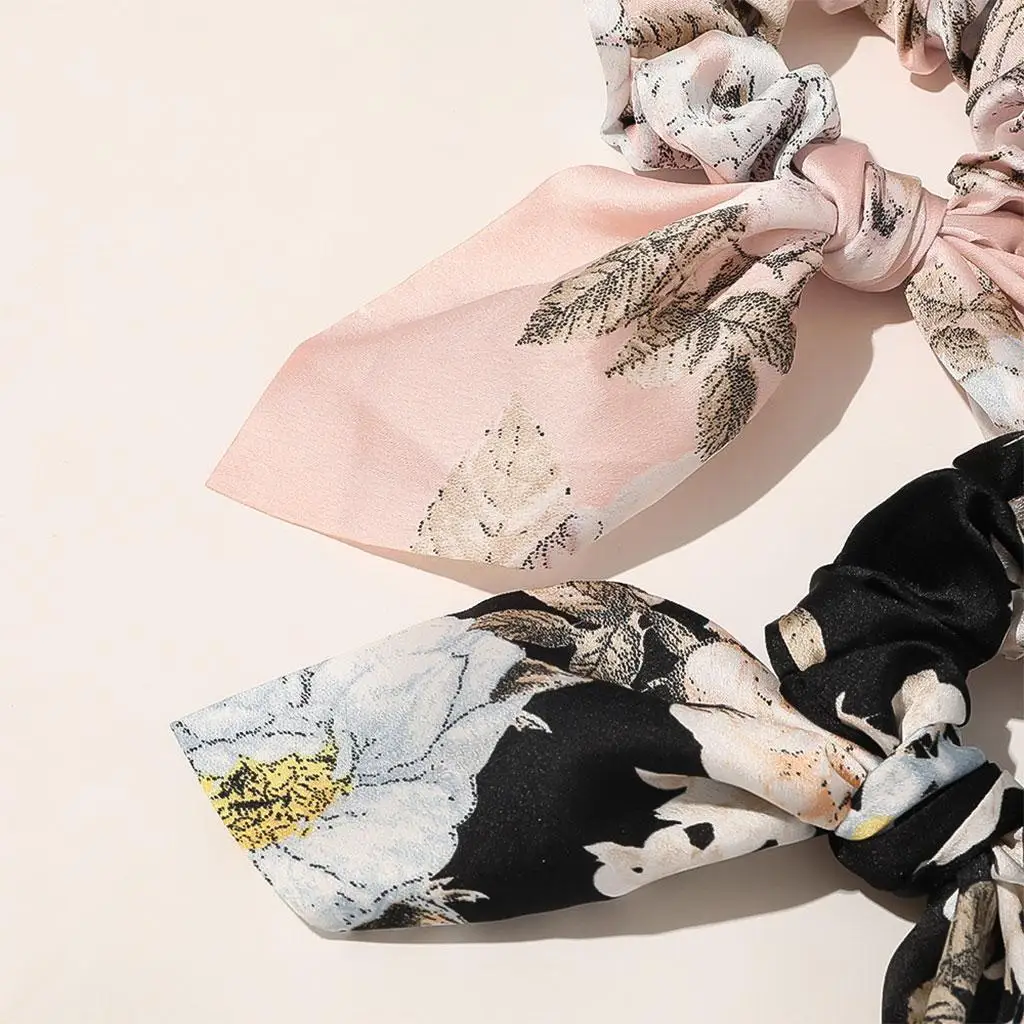 

5 Pcs Hair Scrunchies Silk Elastics Hair Bands Hair Tie