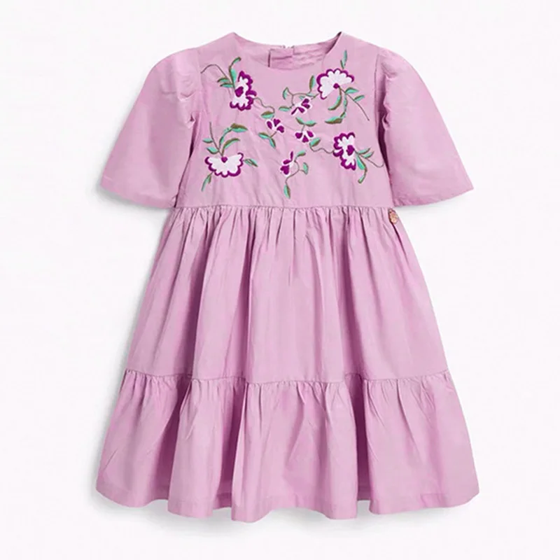 

Качественное бальное платье, многослойные платья, одежда для маленьких девочек, 100% хлопок, летняя детская одежда, цельнокроеное платье-трап...