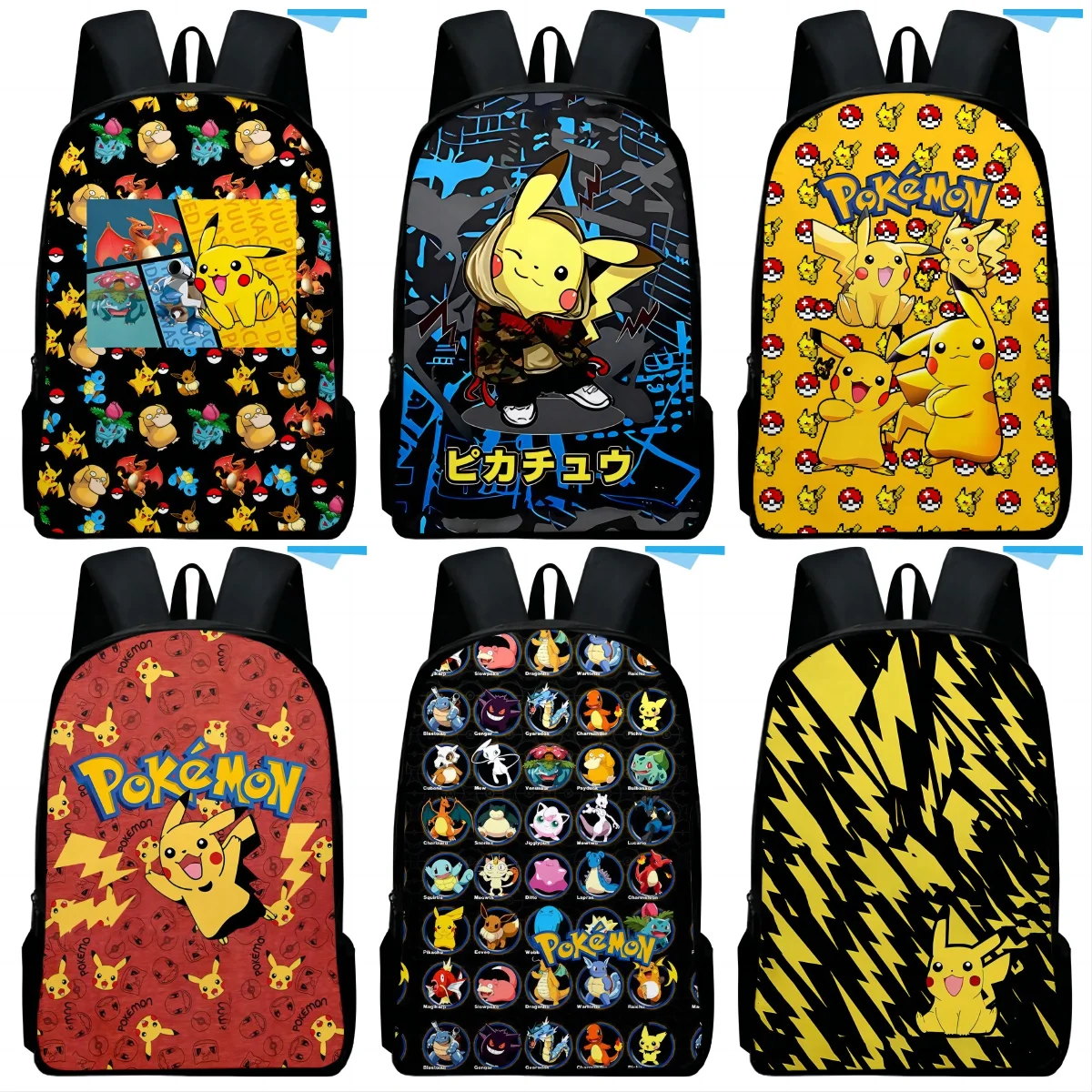 

Pokemon Pikachu Plush Children Backpack Figure Toys Anime Gengar Psyduck Model Shoulder Stuffed Bag Girl Boy Birthday Kids Gift