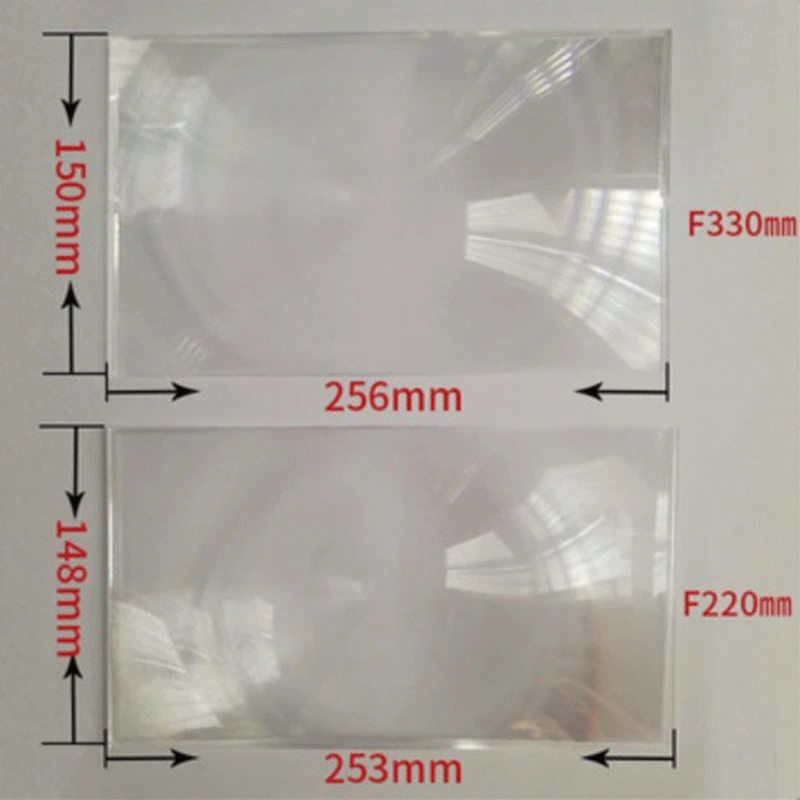 

10.1 Inch DIY Projector Lens without Holder Fresnel Lens Focal Length 330mm 220mm 2PCS Optical PMMA Condensing Lens