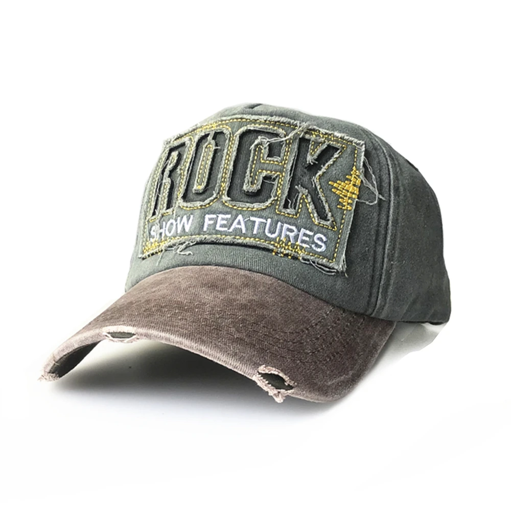 

2022 High Quality Letter ROCK Embroidery Cotton Baseball Cap For Men Women Gorras Snapback Outdoor Sport Sun Hat