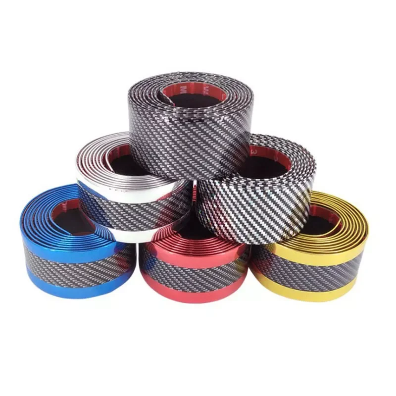 

1 Meter Carbon Fiber Rubber Moulding Strip Rubber for Car Door Pedal Trim Bumper DIY Door Sill Protector Edge Guard Car Styling