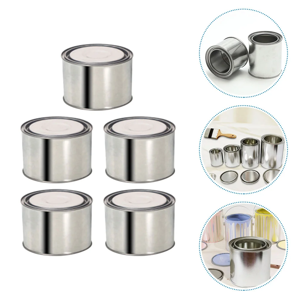 

Tin Can Metal Cans Kitchen Round Steering Pails Buckets Power Containers Oil Bucket Reservoir Empty Canisters Storage Lid Set