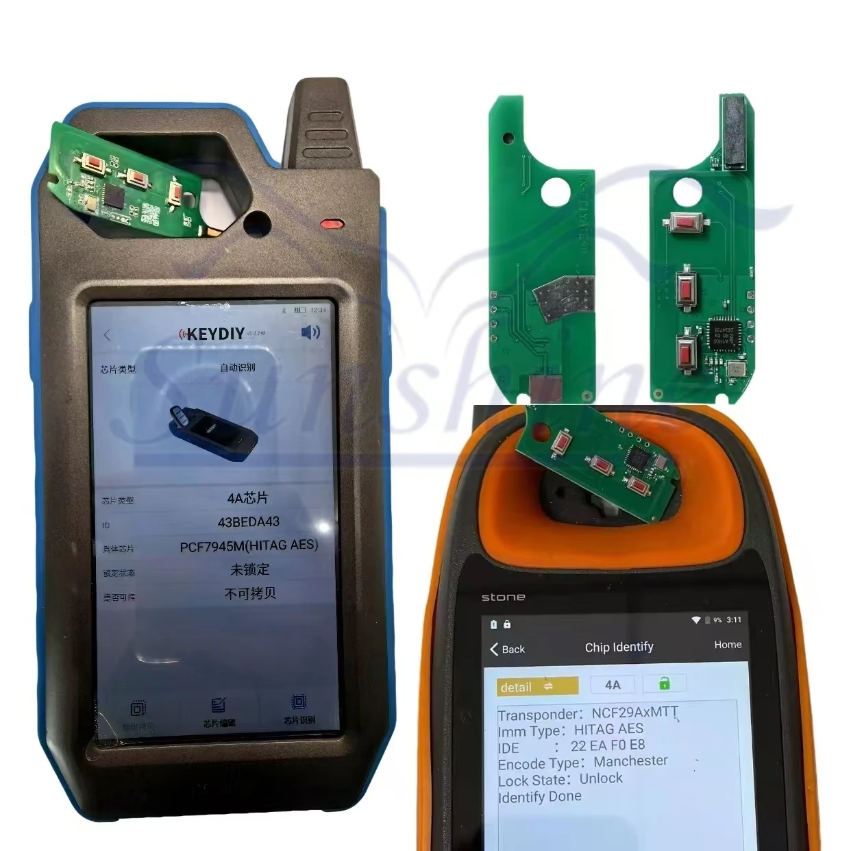 Sunshine PCB Aftermarket флип-дистанционный ключ HITAG AES 4A чип 433 МГц A2C 86460000 Брелок для Fiat Strada