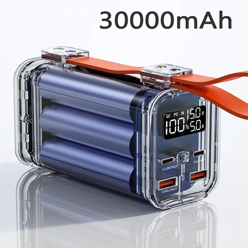 Power Bank 30000mAh 100W Type C PD Two-Way Fast Charging Powerbank for iPhone 14 Xiaomi Huawei Samsung Laptop Notebook Powerbank images - 6