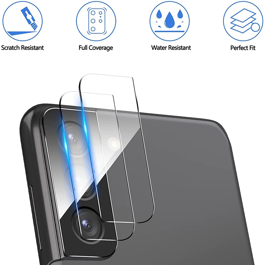 

2pcs 9H Tempered Glass for Samsung Galaxy S22 / S22 Plus 5G Camera Lens Protector Back Film For Samsung Galaxy S22 Ultra 5G