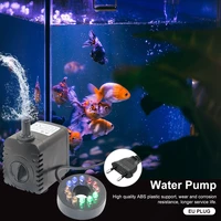 8w ultra quiet submersible water pump with 12 led lights aquarium water fountain pump filter fish tank pond led water pump