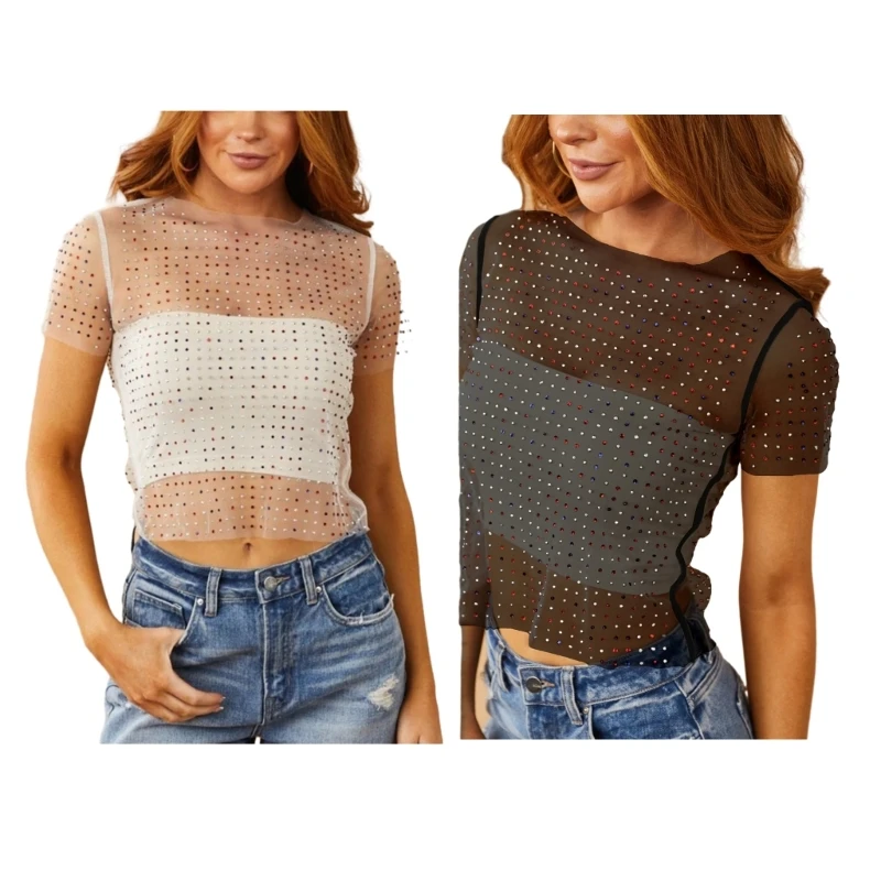 

Women Short Sleeves Loose Shirts Pullover Breathable Blouses Solid Color Top