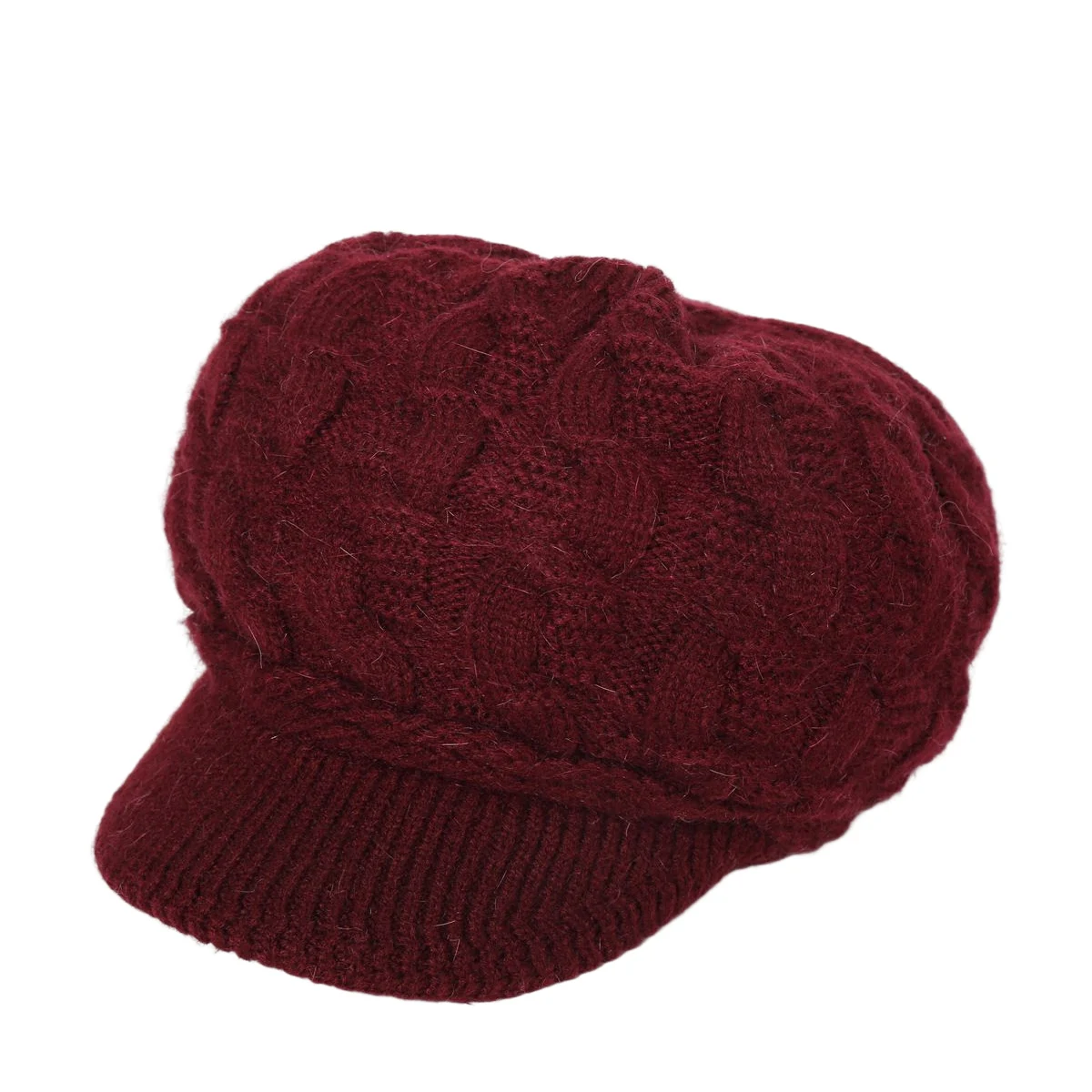 

Woman's Casual Knitting Berets with Warm Windproof Woolen All-matching Style for Daughter Women Student