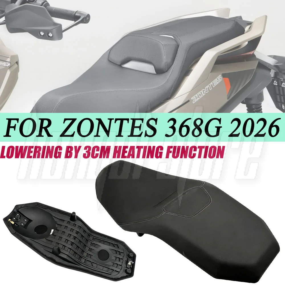 Фото Для мотоцикла ZONTES 368G G368 368 G 2026: модифицированная цельная подушка сиденья, поясничная подушка, подушка пассажирского сиденья, пониженная на 3 см. №1