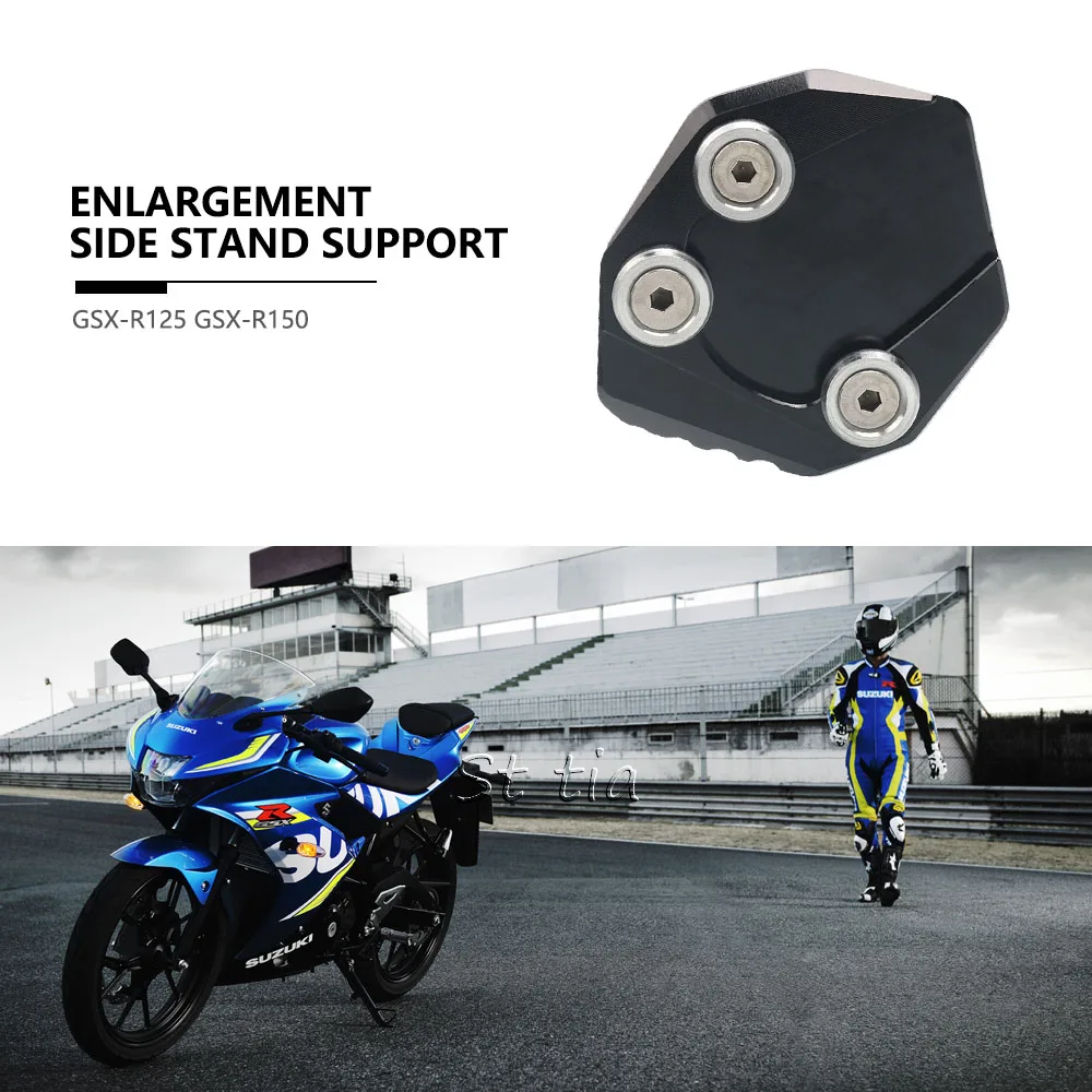 

For SUZUKI GSX-R125 GSX-R150 GSXS125 GSXS150 GSXR GSXS 125 150 CNC Kickstand Foot Side Stand Extension Pad Support Plate Enlarge