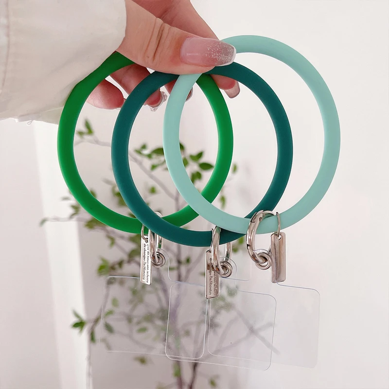 

Universal Hanging Ring Fore Mobile Phone Soft Silicone Lanyard Strap Anti-Lost Bracelet For Iphone Xiaomi Samsung Keychain