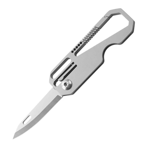 Портативный мини-нож из титанового сплава для повседневного использования, складной карманный нож, Многофункциональный маленький туристический нож, походные ножи