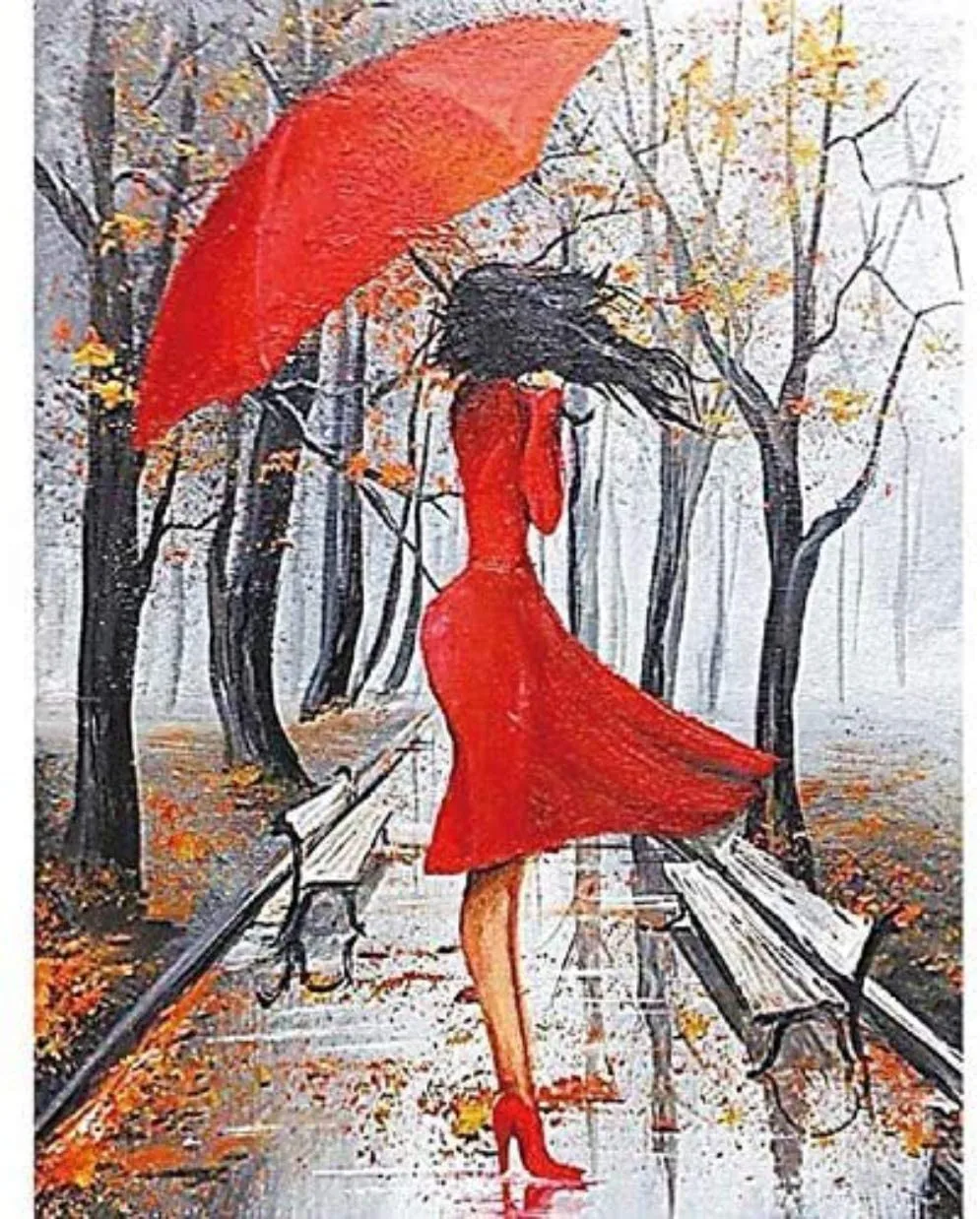 

20317Ann-Tulip diy digital oil painting oil painting acrylic flower painting explosion hand-filled landscape painting