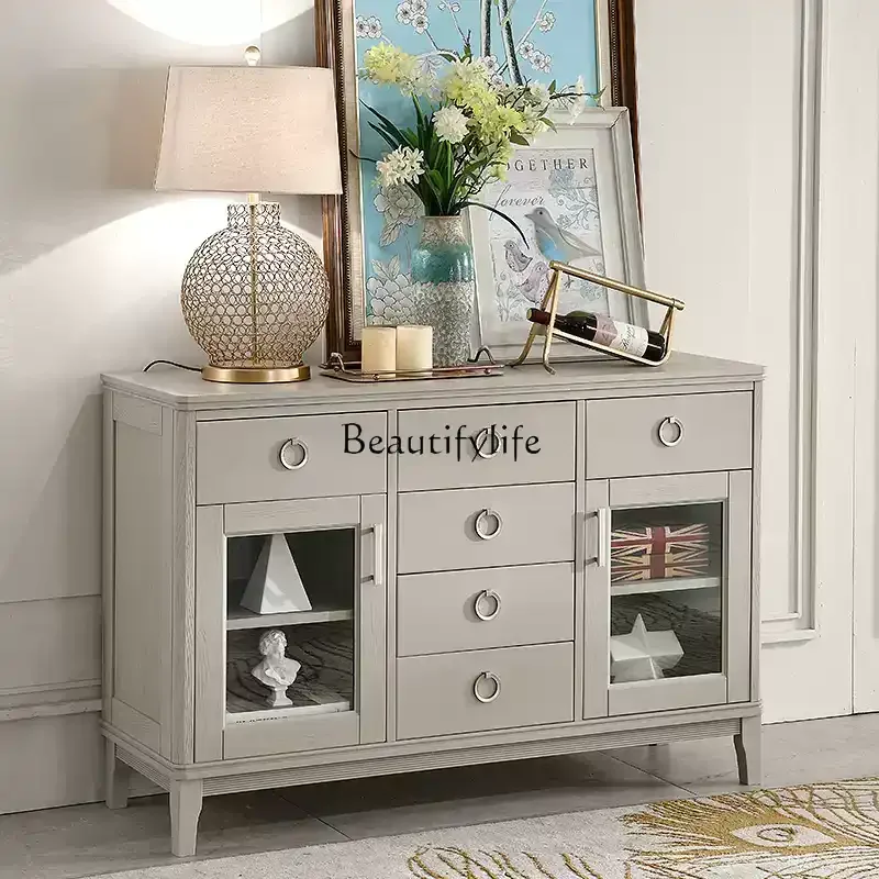 Американский светлый роскошный красный дуб из массива дерева с двойной дверью